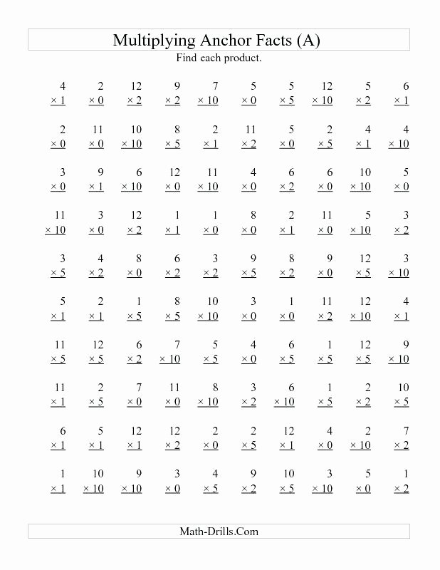 0 12 Multiplication Test 0 Times Table Worksheets – Openlayers
