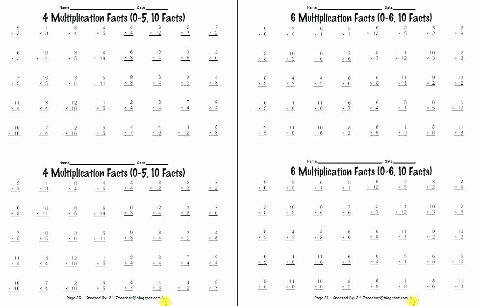 0 12 Multiplication Test Multiplication Facts Worksheets 0 12 Multiplication Test 0
