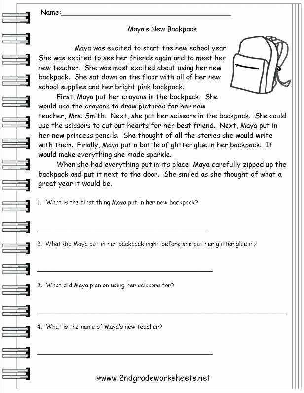 1st Grade Comprehension Worksheets Free First Grade Reading Worksheets Free Printable for