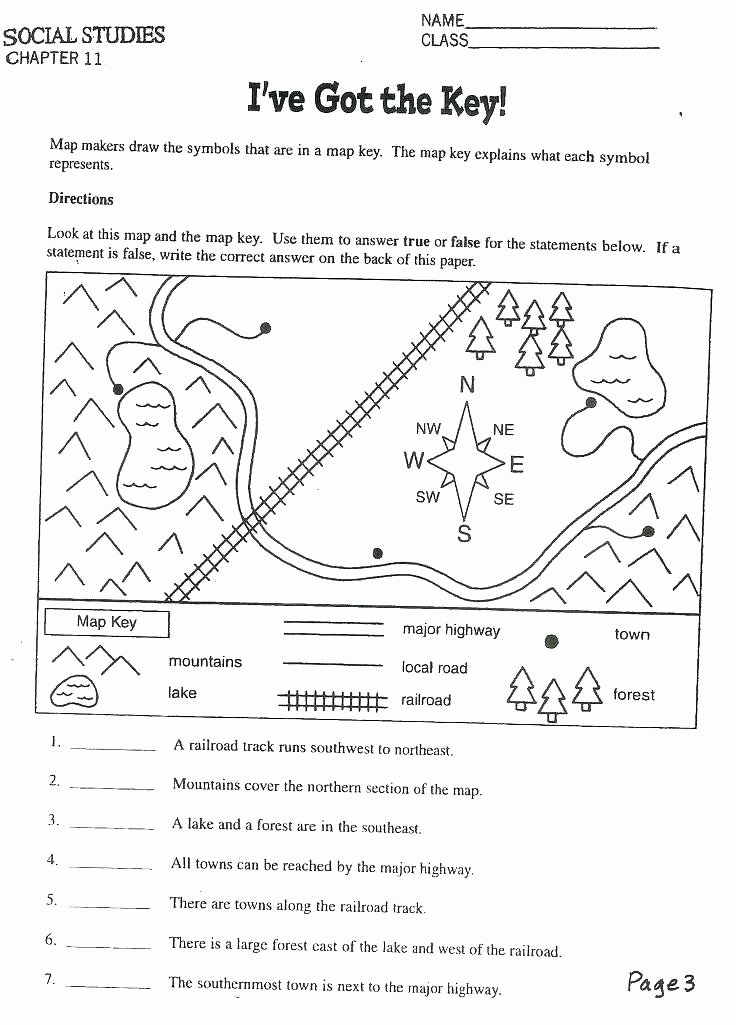 1st Grade Map Skills Worksheets Awesome Easy Map Skills Worksheets