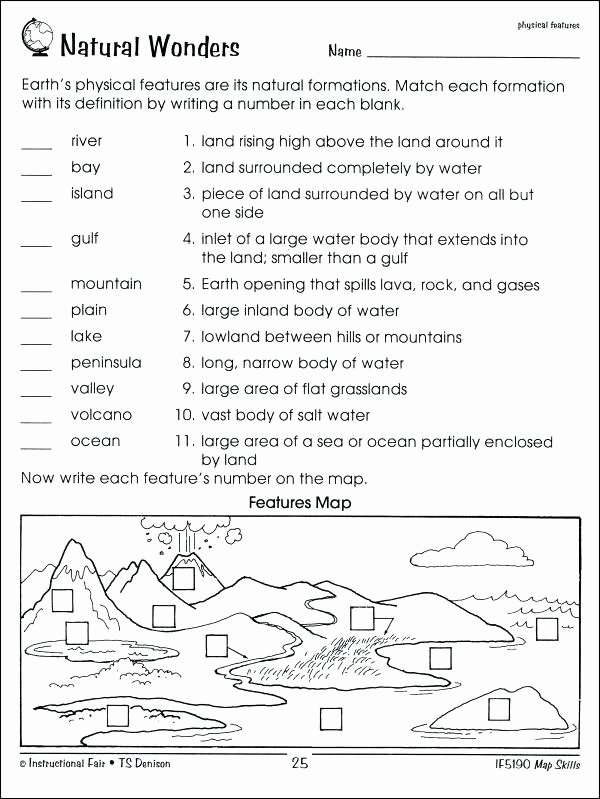 1st Grade Map Skills Worksheets Fresh Free Map Skills Worksheets Geography Map Worksheets World