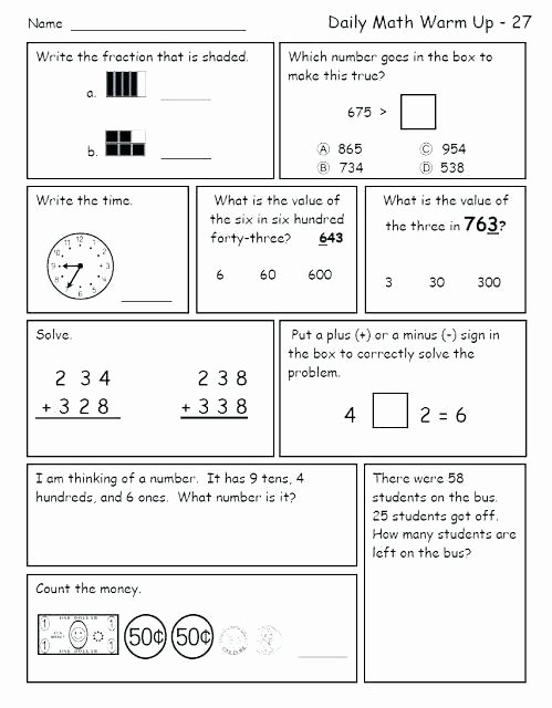 1st Grade Morning Work Worksheets 1st Grade Mon Core Math Worksheets