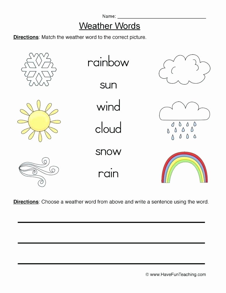 1st Grade Weather Worksheets 4th Grade Weather Worksheets