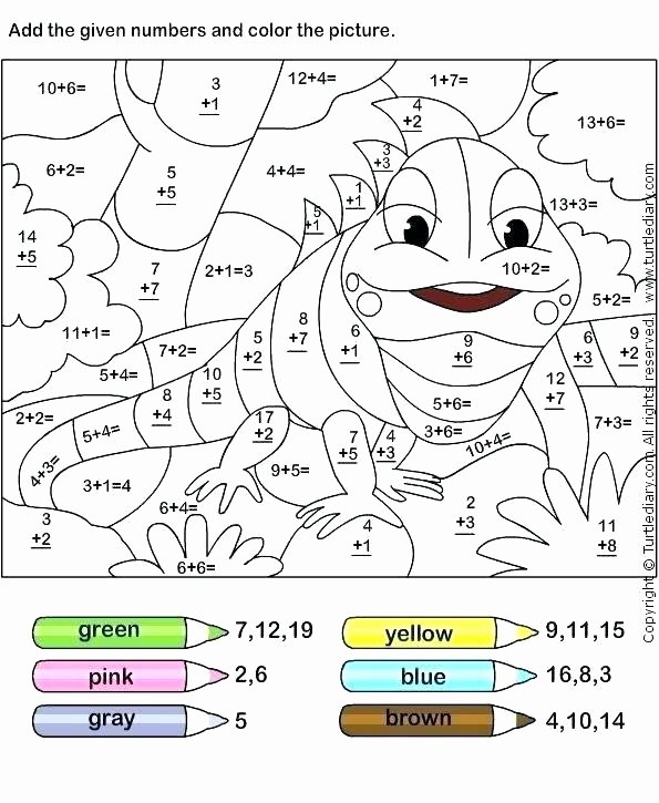 2 Digit Addition Coloring Worksheets First Grade Math Coloring Worksheets Addition and