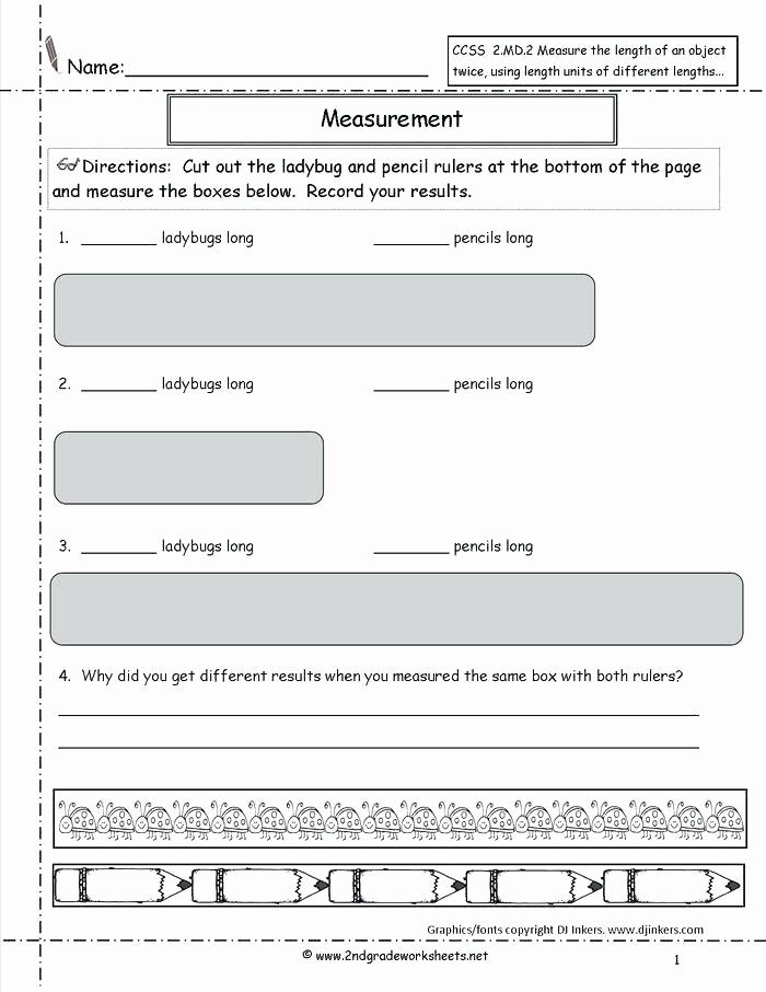 2nd Grade Measurement Worksheet Estimate and Measure Inches Worksheet Have Fun Teaching