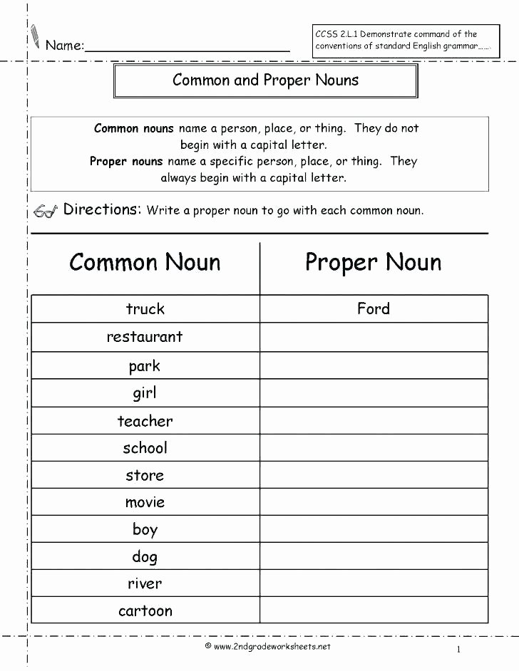 2nd Grade Noun Worksheets Adjectives for First Grade Worksheets 4 No Prep Winter Math