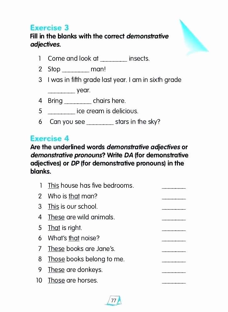 2nd Grade Noun Worksheets Fourth Grade Grammar Worksheets 5th Ela Mon Core