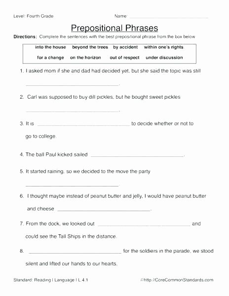 2nd Grade Noun Worksheets Pound Prepositions Grade Grammar Worksheets Nouns