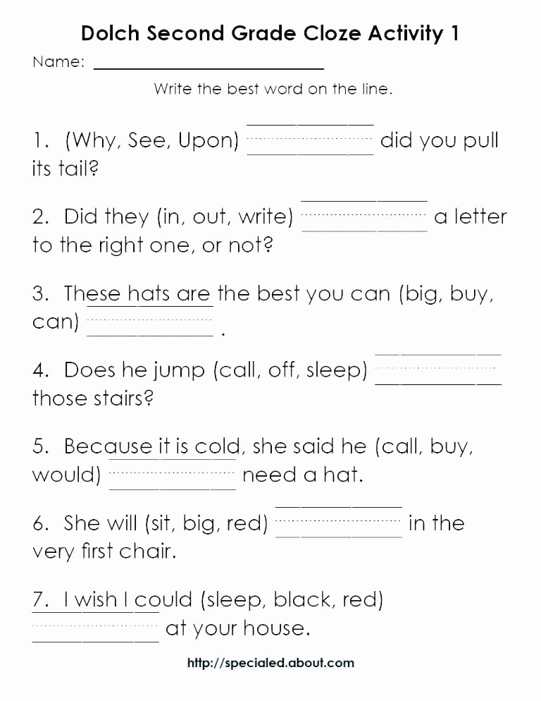 2nd Grade Reading Response Worksheets 2nd Grade Reading Worksheets