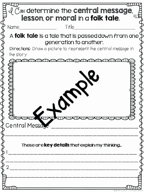 2nd Grade Reading Response Worksheets Folktale Worksheets 2nd Grade