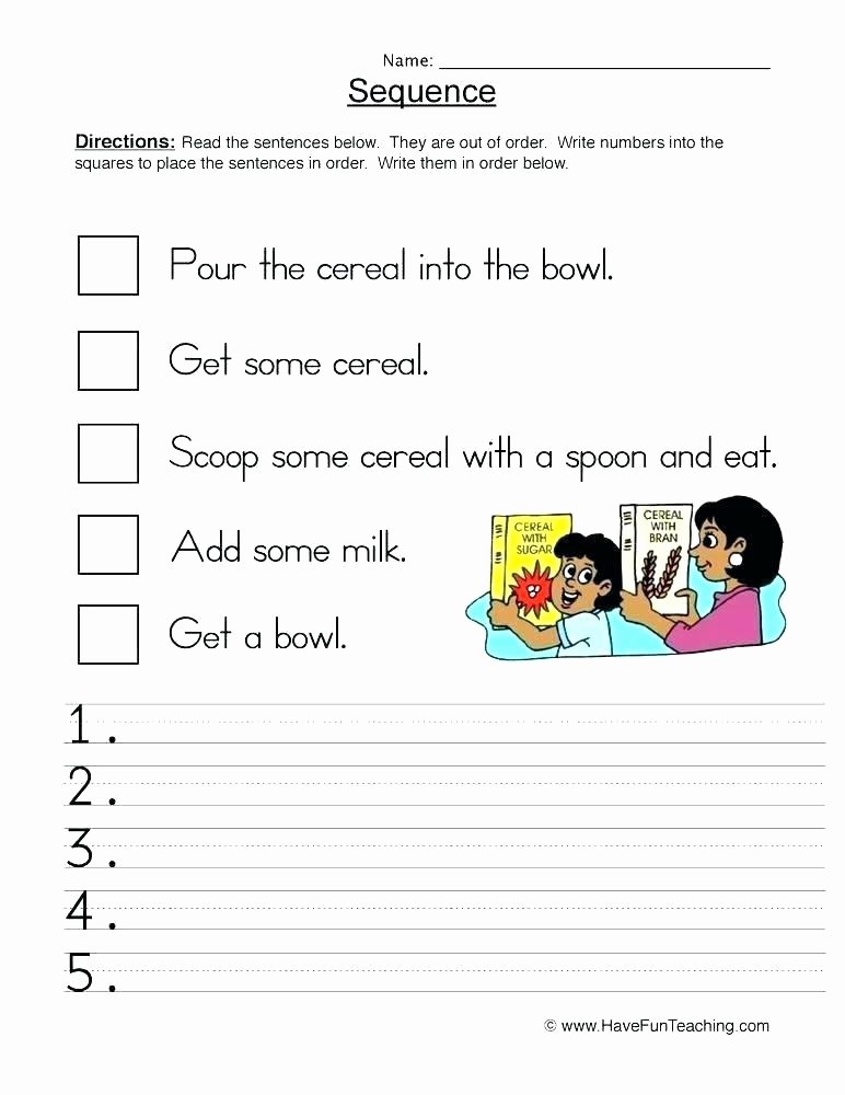 2nd Grade Sequencing Worksheets Free First Grade Reading Sequencing Worksheets Story for