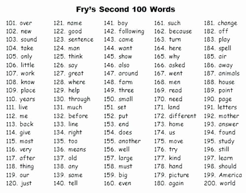 2nd Grade Sight Word Worksheets Second Grade Sight Words Fry Word Worksheets Free Printable