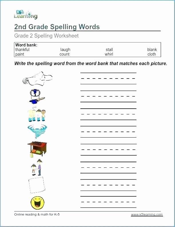2nd Grade Spelling Words Worksheets 3rd Grade Spelling Worksheets Third Words Worksheet Word