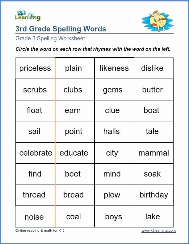 2nd Grade Spelling Worksheets Pdf Unique Grade Spelling Worksheets for Learning A Free Download Free