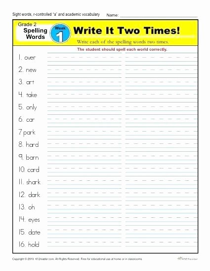2nd Grade Spelling Worksheets Worksheets for Grade Spelling 4th Words Pdf Colour by Number
