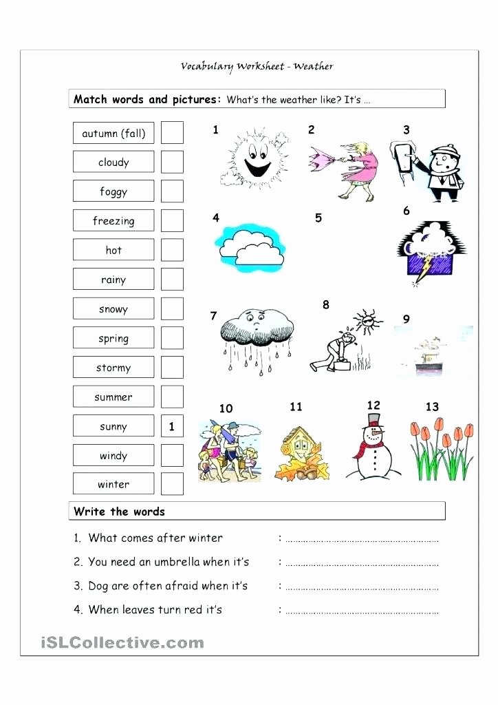 2nd Grade Weather Worksheets Weather Worksheet 3 Wear Printable Worksheets tools for 2nd