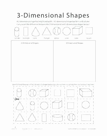 3 Dimensional Figures Worksheets Three Dimensional Shapes Worksheets