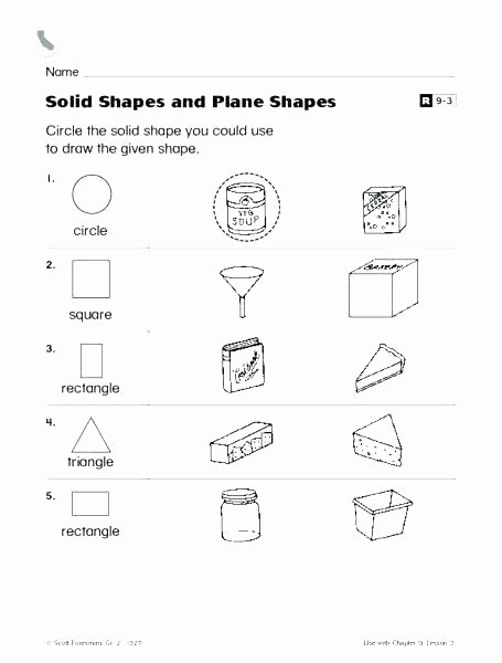 3 Dimensional Shapes Worksheet Two and Three Dimensional Shapes Worksheets