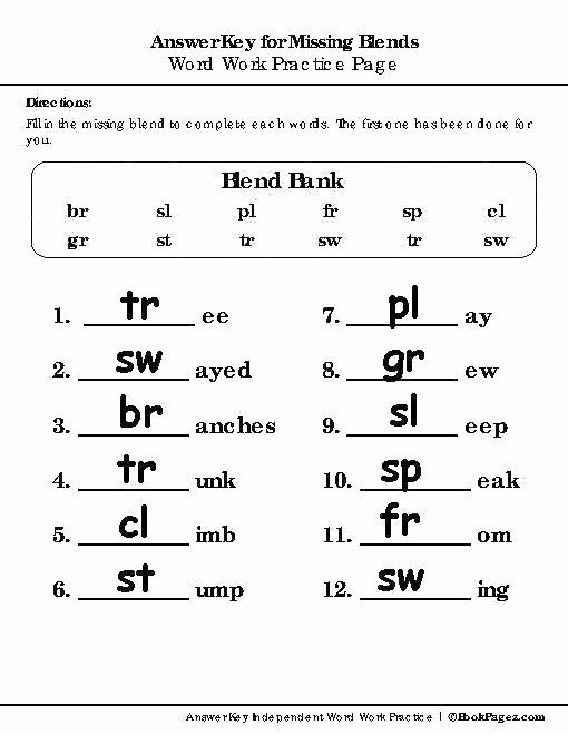 3 Letter Blends Worksheets Beginning Consonants Free Worksheets