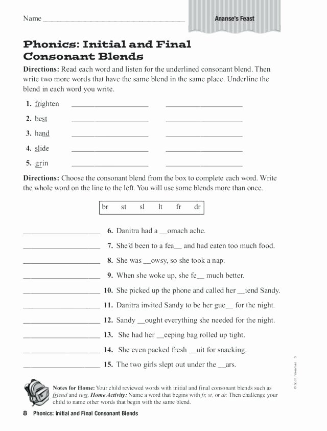 3 Letter Blends Worksheets Triple Consonant Blends Worksheets