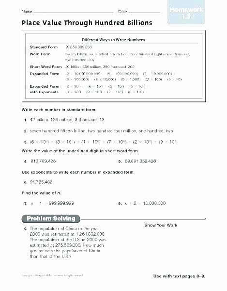 3 Number Addition Worksheet Place Value ordering Decimals Printable Worksheets 2 and 3