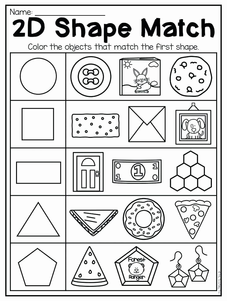 3d Shapes Worksheet for Kindergarten 2 D Shapes Year 2 Lessons Teach Grade Math 2d Shapes