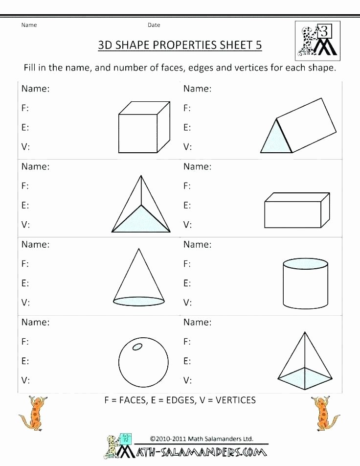 3d Shapes Worksheet Kindergarten Basic Shapes Worksheets