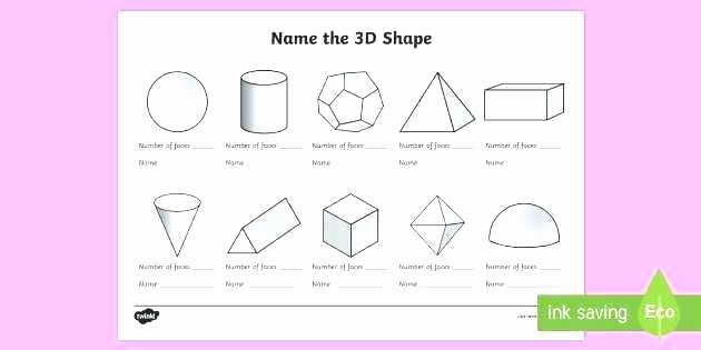3d Shapes Worksheet Kindergarten Making Nets 3d Shapes Worksheets Math Luxury Free Shape