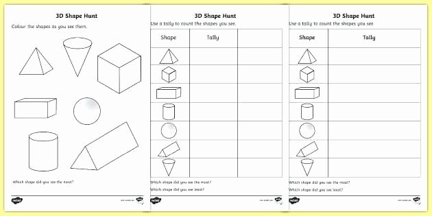 3d Shapes Worksheet Kindergarten Shape Hunt Worksheet Activity Sheet 3d Shapes Printable