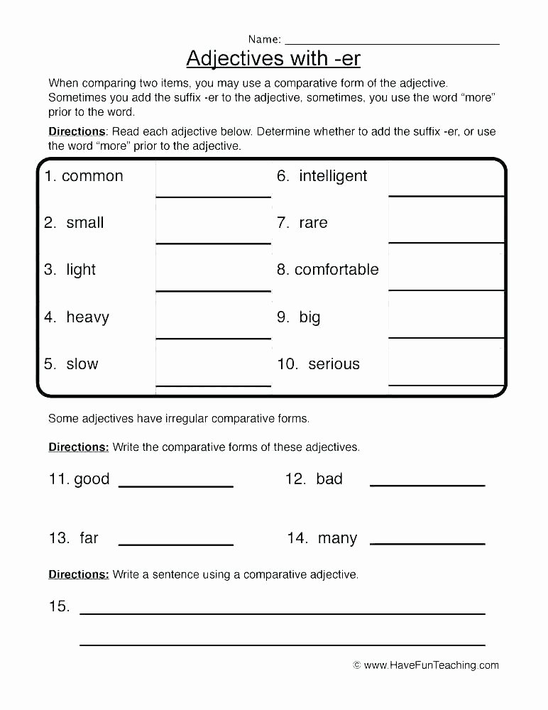 3rd Grade Adjectives Worksheets Adjectives Esl Worksheets – Openlayers