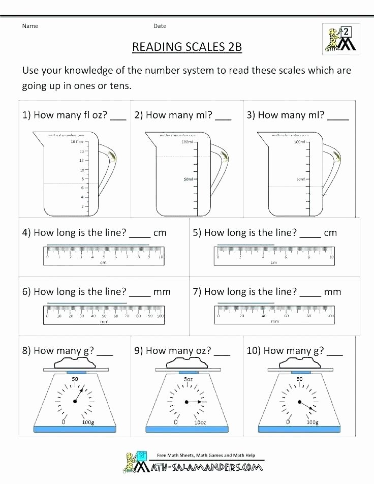 3rd Grade Measuring Worksheets 4th Grade Math Worksheets Measurement Conversions Unique