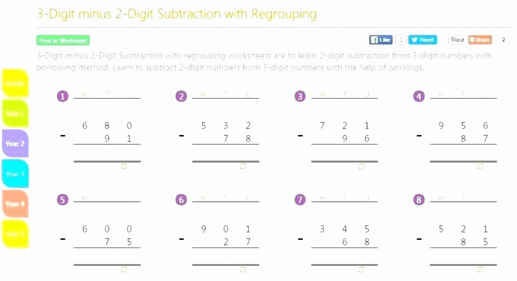 3rd Grade Regrouping Worksheets Double Digit Addition without Regrouping Worksheets 2 with