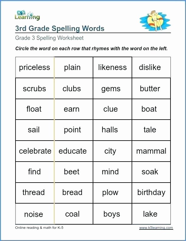 3rd Grade Spelling Worksheets Pdf 7th Grade Spelling Worksheets Words for 7 Pdf
