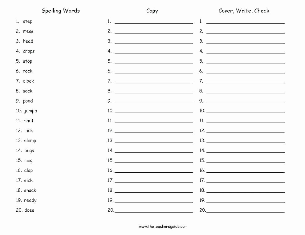 3rd Grade Spelling Worksheets Pdf Free Printable Spelling Worksheets for Grade 1 Words