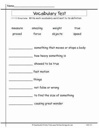 3rd Grade Vocabulary Worksheets Pdf 008 5th Grade Vocab Worksheets Math Vocabulary Pdf Printable