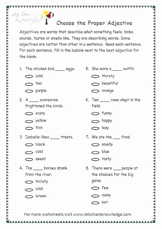 4th Grade Adverb Worksheets Grammar Worksheets Nouns Verbs and Adjectives Exercises Noun