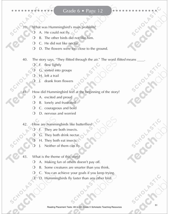 4th Grade History Worksheets 6th Grade History Worksheets Awesome Reading Placement Test
