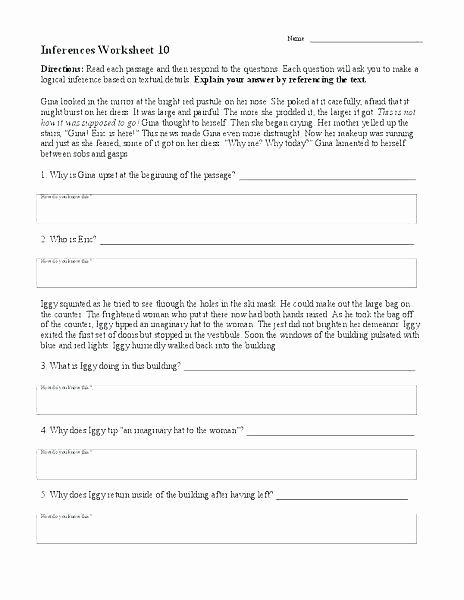 4th Grade Inferencing Worksheets Free Printable Inference Worksheets for Grade Reading and