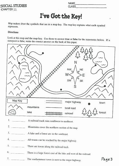 4th Grade Map Skills Worksheets Grade 7 Geography Worksheets