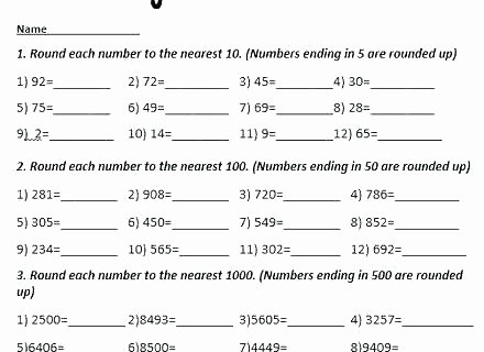 4th Grade Rounding Worksheets Fun Rounding Worksheets Games Grade 5 About Numbers with