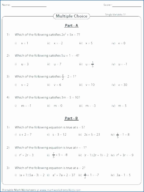 5th Grade Algebraic Expressions Worksheets Algebra Worksheets for Grade 6 Cbse