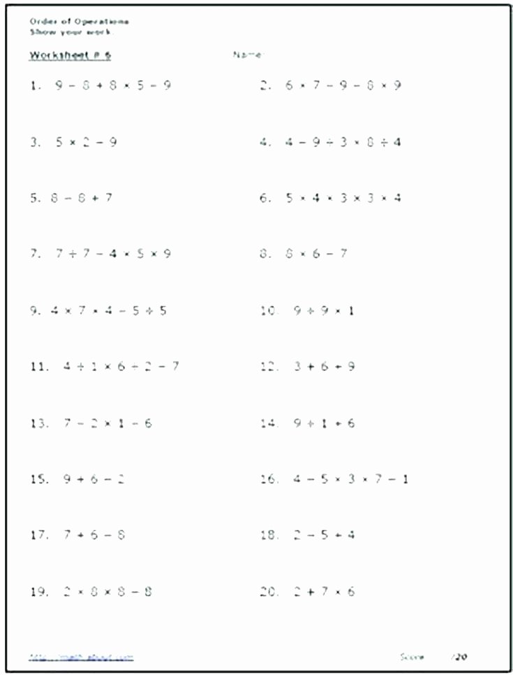 5th Grade Algebraic Expressions Worksheets Algebraic Expressions Worksheets with Answers