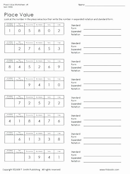 5th Grade Expanded form Worksheets Printable Worksheets for Grade 3 Place Value Math and
