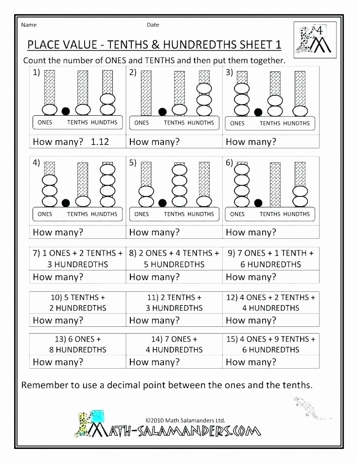 5th Grade Expanded form Worksheets Printable Worksheets for Grade 3 Place Value Math and