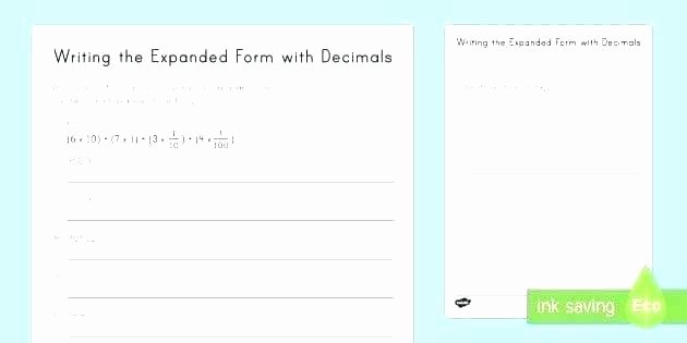 5th Grade Expanded form Worksheets Standard Expanded and Word form Worksheets – Kcctalmavale