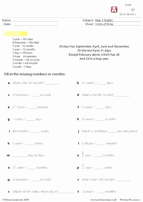 5th Grade Measurement Worksheet Time Conversion Worksheets – Katyphotoart