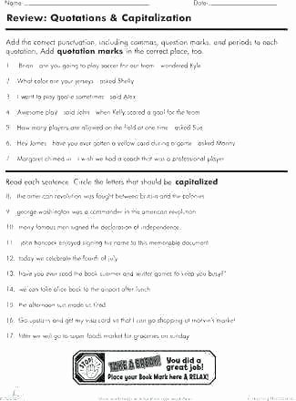 5th Grade theme Worksheets Marks Worksheets Grammar and Punctuation Along with