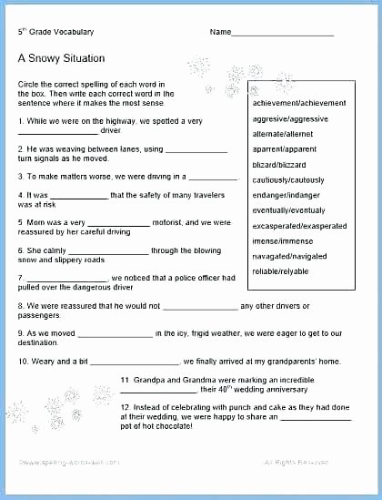 5th Grade Vocabulary Worksheets Pdf Grade 4 Vocabulary Worksheets – Morningknits