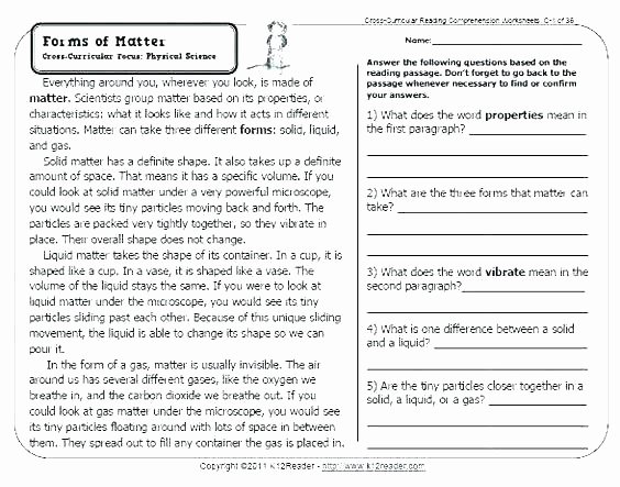 6th Grade Reading Worksheets Printable Free Printable Reading Prehension Worksheets for Graders