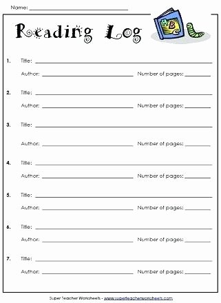 6th Grade Reading Worksheets Reading Worksheets Reading Log Chart Authors Purpose